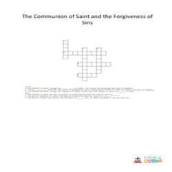 The Communion of Saints and Forgiveness of Sins - Cross Word